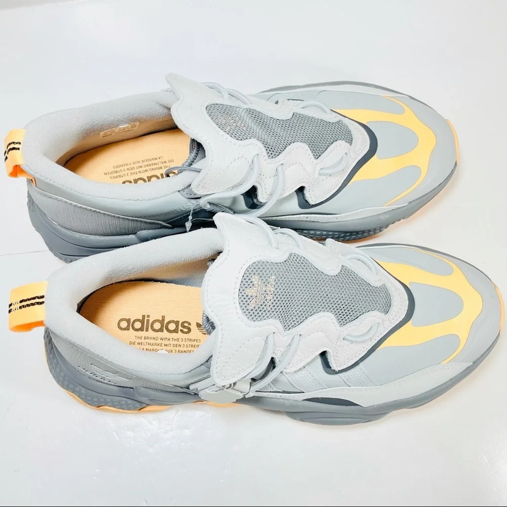 Adidas Ozweego Flipshield Men’s Sneakers Grey Acid Orange Shoes‎ FX6045 Size 8